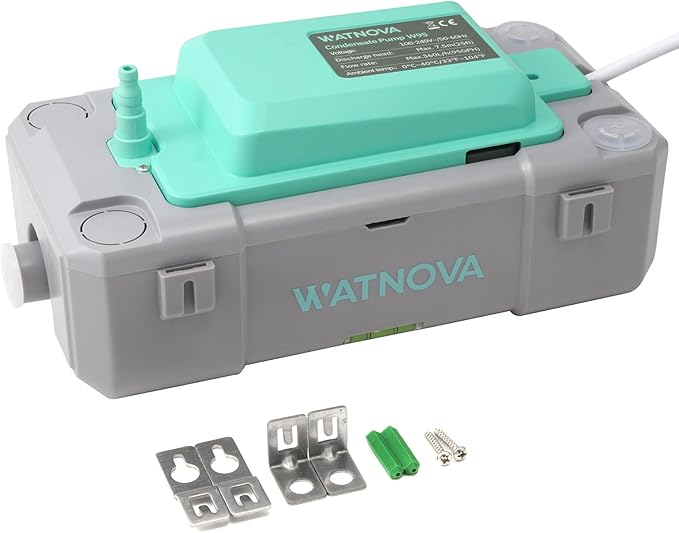 Watnova Condensation Pump 100-230V~, 50-60Hz, 95 GPH, 25ft, Automatic Condensate Removal Pump with Safety Switch for Hvac, Dehumidifier, Air Conditioning Unit