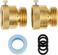 SUNGATOR 2-Pack Hose Bib Backflow Preventer, 3/4 Inch GHT Vacuum Breakers Outside Faucet, Hose Bib Anti-Siphon Valve for Outdoor Faucet, Brass 3/4'' Garden Hose Bib Anti-Backflow Preventer