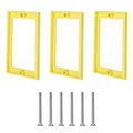 3Pcs 1/4" Electrical Box Extenders Single Gang Outlet Box Extenders for Outlets Receptacle Boxes Extension for Electrical Boxes Outlet Light Switches (Yellow)