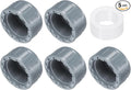 uxcell 5Pcs 1 Inch PT Female Thread PVC Pipe Fitting Cap, Cleanout Water Drain End Caps, Pipe Plug Socket Fittings with Gasket for Water Heater Supply Lines, Plumbing, Gray