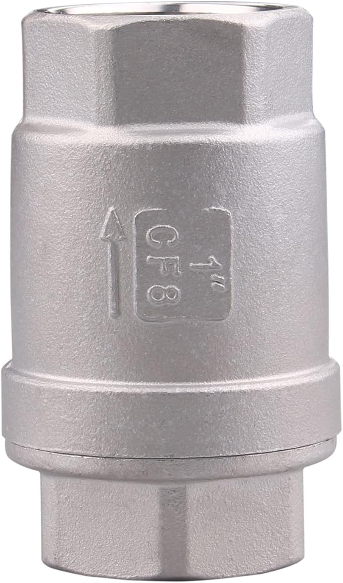 1 Inch Vertical Check Valve SUS304 Spring Loaded Check Valve in-line Low Cracking Pressure CF8M WOG 1000…