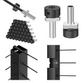 40 Pack 1/8" Cable Railing Corner Post Kit, 316 Stainless Steel Cable Railing Anchor Terminal for Metal Post, Invisible Wire Railing Kits, Black Cable End Fittings for Deck Railing, RG03