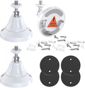Magnetic Wall Mount for Security Cameras, Universal 1/4″ Screw, Adjustable Angle, Strong Magnet, No-Drill, Indoor/Outdoor, Tabletop & Wall Cameras, Compatible with Ring, Arlo, Wyze (White, 2 Pack)
