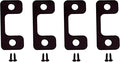 QCAA Solid Brass Deadbolt Strike Plate, Adjustable Jamb Plate, for Electronic Locks, Oil-Rubbed Bronze, 4 Pack, Made in Taiwan