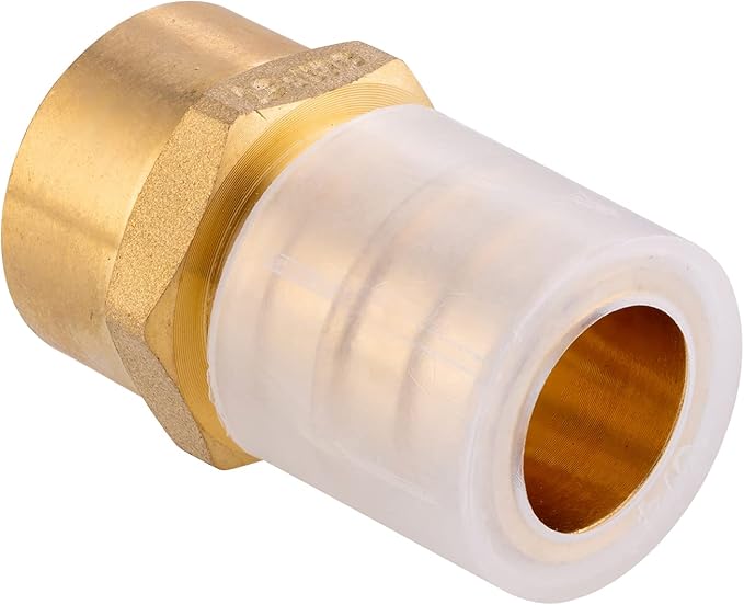 (Pack of 5) EFIELD Pex A Full Flow Expansion Brass Fittings 3/4"x 1/2" Female NPT Adapter, ASTM F1960,(PEX1960030)