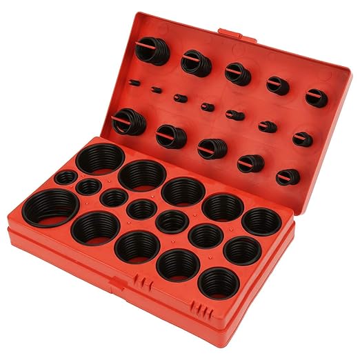 Acouto O Assortment Kit, 419PCS 32 Sizes Black O Assortment Set Gasket Rubber Kit with, Rubber Sealing Set Plumbing Repair