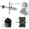 30 Pack Patent Swageless 1/10" 1/8" Invisible Cable Railing Kit Terminal Toggle Anchor Angle, Invisible T316 Stainless Steel Cable Railing Hardware for Corner, Stair & Wall Posts, Brushed