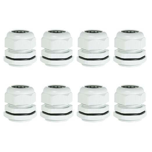 MECCANIXITY 8 Pcs PG29 Cable Gland, 18-25mm Wire Hole Strain Relief Joint for Cable Fixing, Wiring, Repairing, Gland Replacement, Electrical Appliances, White