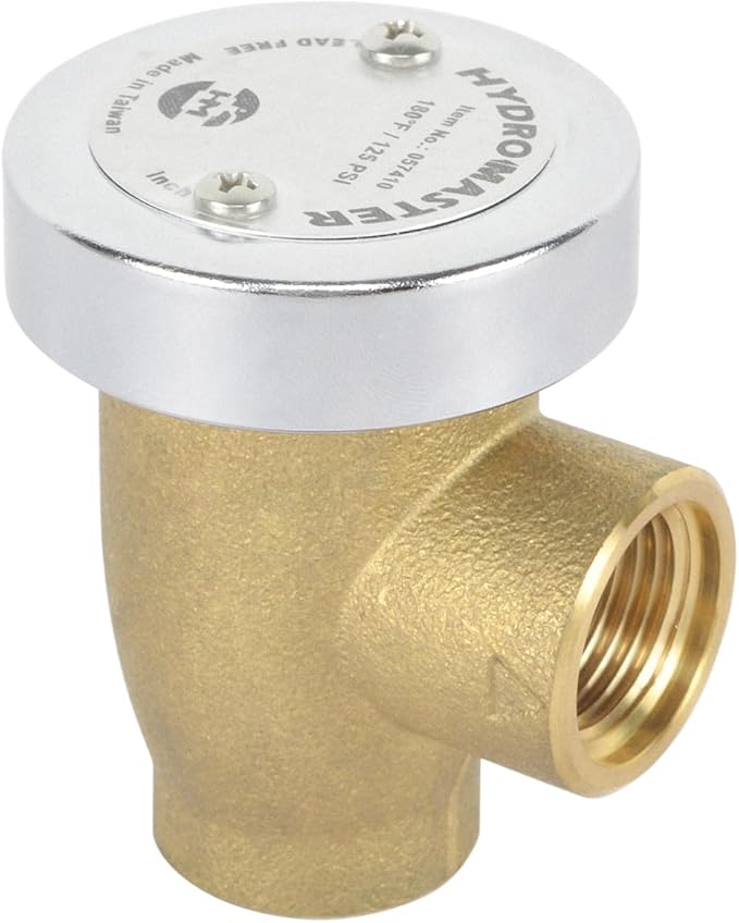 HYDRO MASTER Water Anti-Siphon Vacuum Breaker, 3/4 in., Brass Body & Chrome-Plated Cap, LF Brass.
