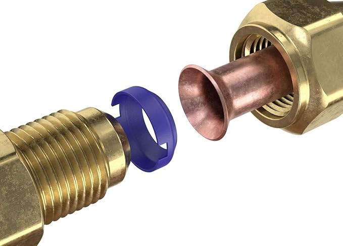 3/4" - 10 Pack - FS12-10PK Leak Free SAE Flare Connections - Refrigeration, HVAC, Ductless, Schrader Valve or Mini Split Applications (3/4", 10 Pack)