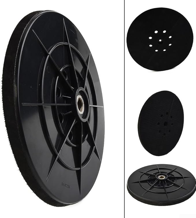 Drywall Sander Backing Pad Sanding Disc Support Plate Ho-ok Lo-op Grinding Polishing Sanding Disc -Diameter 9 Inch/215mm - 10 Holes 6Mm Thread