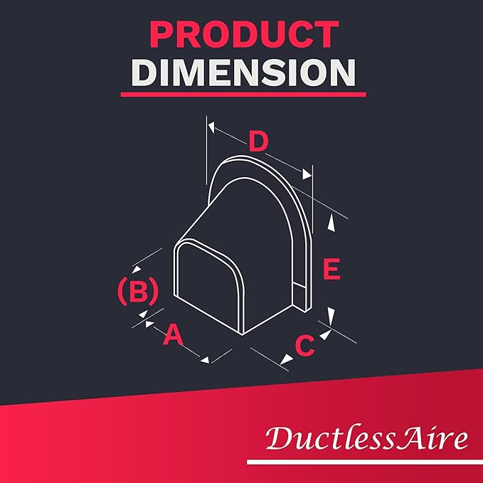 DuctlessAire Mini Split Line Set Cover - Lineset Covers for Mini Split Condenser, Central Air Systems, HVAC, Heat Pumps and More (Corner Caps, 3 inches)