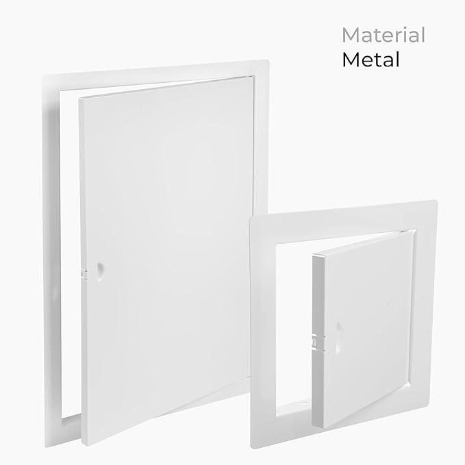 12 x 20 Inch White Rectangular Metal Plumbing Access Panel - Indoor Wall Access Door for HVAC, Wall, Ceiling, and Drywall with Panel - Opening Box Door Cover - Easy to Install