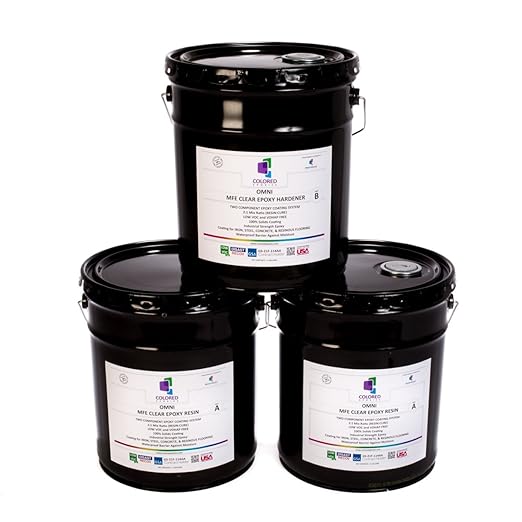 Colored epoxies 15GLKTCL Clear 15 Gallon Kit Resin and Hardener