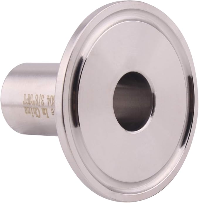 DERNORD Sanitary Female Threaded Pipe Fitting to 1.5 Inch TRI CLAMP OD 50.5mm Ferrule (Pipe Size: 3/8" NPT)