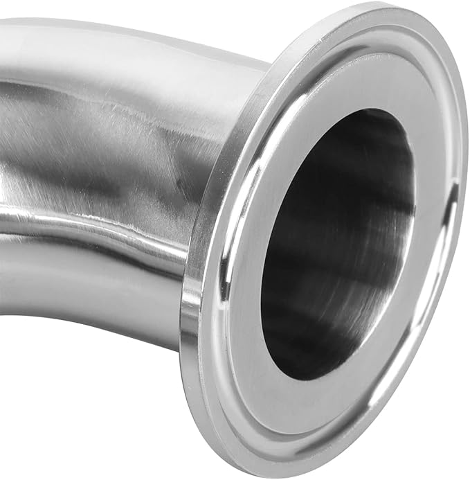 DERNORD 1.25" Tube OD Elbow 180 Degree Sanitary Pipe Fitting SS304 Tri Clamp 1.5 Inch
