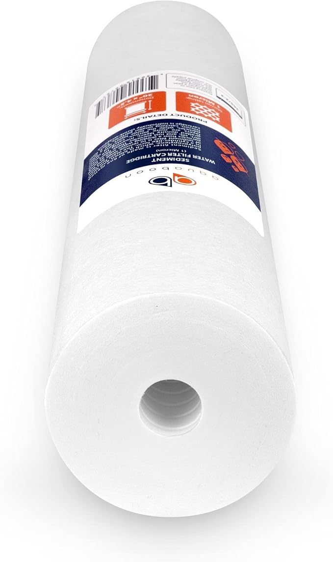 Aquaboon 1 Micron 20 x 4.5 Sediment Water Filter Replacement Cartridge | Whole House Sediment Filtration | Compatible with AP810-2, SDC-45-2005, FPMB5-20, P5-20, FP25B, 155358-43, 4 Pack