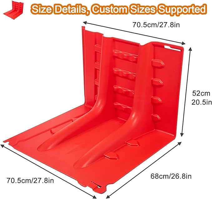 Flood Protection Barrier, ABS Portable Height Flood Mitigation Barriers 2/3/4/5/6/7/8/9/10/20/30-Pcs Boxwall Water Overflow Divert(5-Pcs)