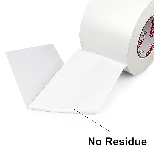 White Duct Tape 4 Inch, Industrial Grade 4 inches x 55 Yards (164 ft), 9 Mil Heavy-Duty, Waterproof, Strong, Flexible, No Residue, for Crafts & Home Improvement