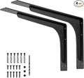 Shelf Support Bracket Heavy Duty, L Shelf Brackets ,max Load 300lbs, , Metal Brackets for Shelves, Counter Bracket ,Corner Brace,Pack of 2. ( (Supporting Bar) 30 "x 18.5 ")