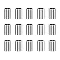 1/4"(6mm) Aluminum Crimping Loop Sleeves, Wire Rope Sleeves, Double Crimp Sleeve Cable Ferrule for Wire Rope and Cable 15PCS (1/4"(6MM))
