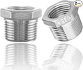 316 Stainless Steel Hex Bushing Reducer, 1" NPT Male to 3/4" NPT Female Pipe Fitting Adapter - Corrosion Resistant Connector for Plumbing, Hydraulic, Air, Oil & Gas Systems (1" to 3/4")