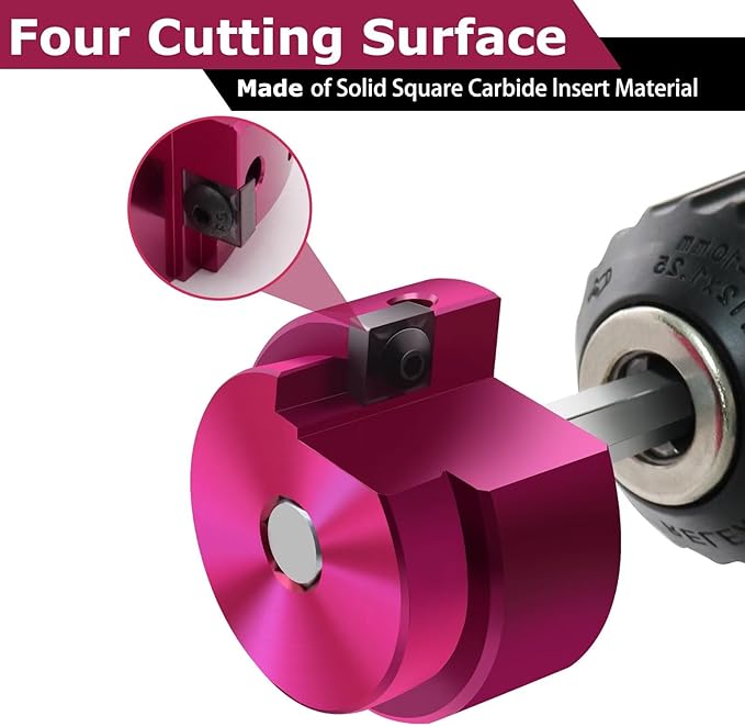 PVC Pipe Reamer for 4 Inch I.D. SCH.40 PVC Pipes, Fitting Saver with 3/8-Inch Hex Shaft,Socket Saver Plastic Pipe Fitting Reamer Tool for Plumbing Sch.40 Socket Hub Coupling Removing