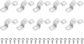 uxcell 10Pcs 22mm(7/8") Two Hole Rigid Pipe Strap, 304 Stainless Steel Conduit Clamp Thicken U Bracket Heavy Duty Pipe Clamp with Self-Tapping Screws for Fixing Tube Cable, Silver