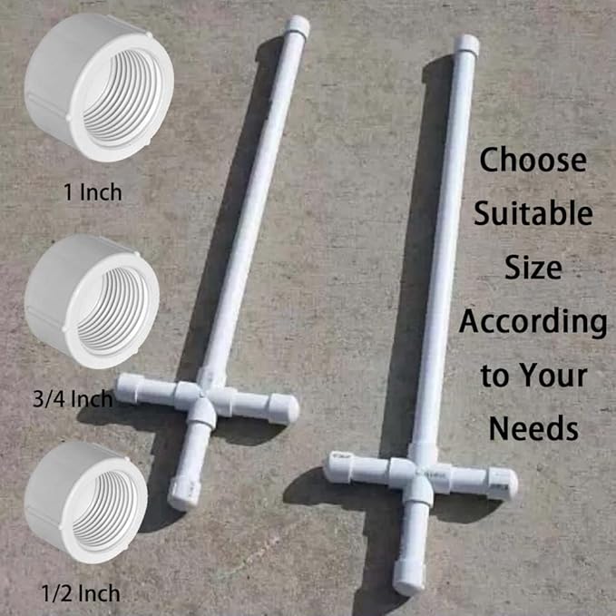 YSIL 1 Inch PVC Female Threaded End Cap Plug, Water Pipe Connector Fittings for Plumbing Line (12 Pack) White