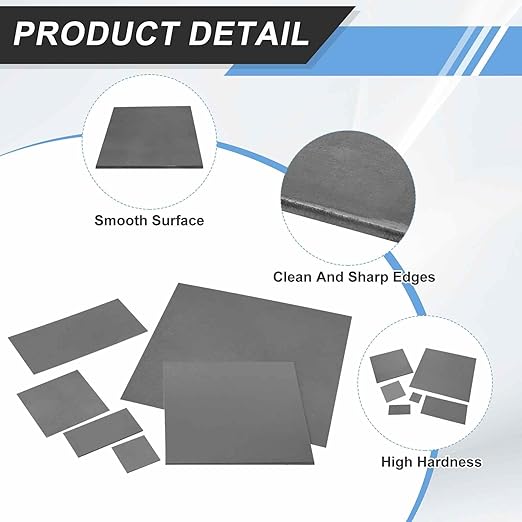 MECCANIXITY 8pcs 3/16"(4mm) x2 x2 Steel Plate, Black Hot Rolled A36 Steel Sheet Plate Base, Square Weldable Metal Discs for Industrial Construction Structural Support
