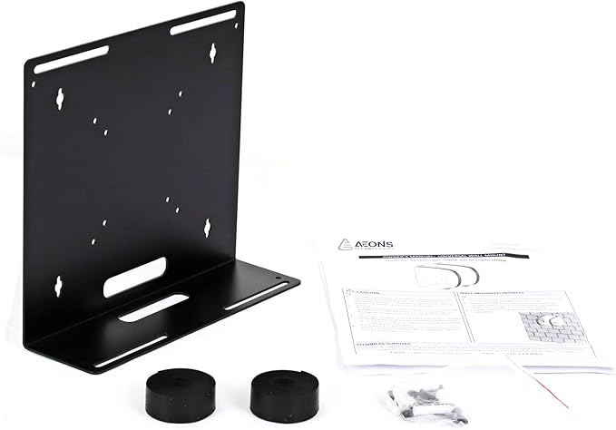 AEONS Universal Wall and VESA Mount | Adjustable Strap Mount for Computers, UPS Units, Cable Boxes, Modems, and Other Electronic Devices | Mounts on The Wall or Back of a Computer Monitor