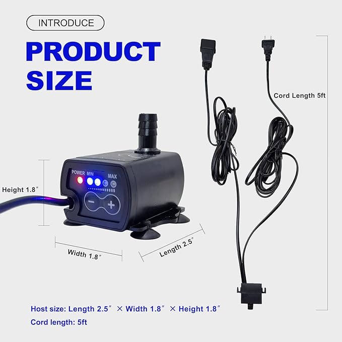Automatic Small Sump Pump For Dehumidifier,13FT Lift,4 Level Flow Control,Submersible Water Pump With Level Sensor,For HVAC Condensate,Air Conditioner,Tank,GP02