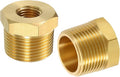 uxcell 1Pcs 3/4 BSPT Male x 1/4 NPT Female Brass Reducer Hex Bushing Threaded Pipe Fitting, Brass Threaded Pipe Fitting Adapter for Water, Gas, Oil Pipeline Systems