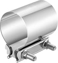 EVIL ENERGY 2.75 Inch Exhaust Clamp,2 3/4" Butt Joint Band Clamp Sleeve Coupler Stainless Steel for Pipes,Mufflers,Catalytic Converters 1PCS