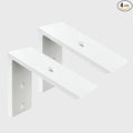 WINKER Countertop Support Bracket 2 Pack Heavy Duty 3/8" Thick Hidden L Shelf Bracket 10" x 6" x 2.5" Metal Corbels for Quartz/Granite/Wood/Concrete/Laminate Countertops, White