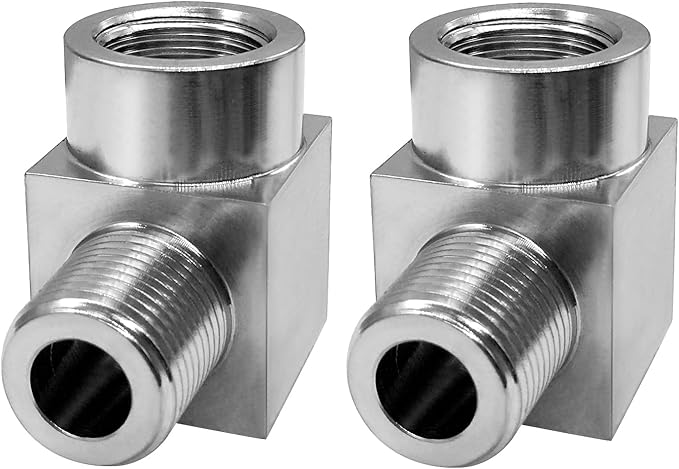 Beduan Stainless Steel Cast Pipe Fittings, 90 Degree Street Elbow 1/8" NPT Male x 1/8" NPT Female Water Fuel Air(Pack of 2)
