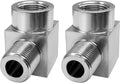 Beduan Stainless Steel Cast Pipe Fittings, 90 Degree Street Elbow 3/8" NPT Male x 3/8" NPT Female Water Fuel Air(Pack of 2)