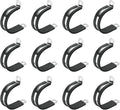 uxcell 1-3/8"(36mm) Cable Clamp, 304 Stainless Steel Rubber Cushioned Insulated R Shape Metal Clamp Tube Holder for Pipe Hose Wire Cord Installation 12Pcs