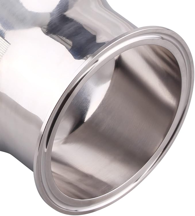 DERNORD Sanitary Fitting Reducer Fitting SUS304 Tri Clamp Ferrule Style 6" Tube OD to 4" Tube OD