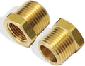 2pcs 1/2 Inch NPT Male Thread to 3/8 Inch NPT Female Thread Brass Pipe Fitting Reducing Hex Head Hose Bushing Tube Adapter Convert