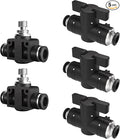 1/4 Push To Connect Valves,Pneumatic 1/4 Air Control Valve,Quick Push To Connects Fittings,Throttle Flow Speed Controller