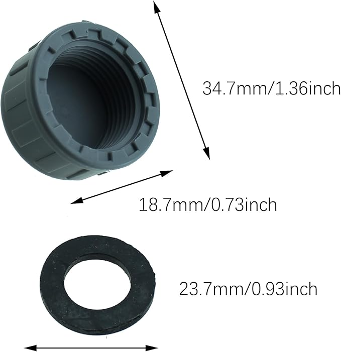 12-Piece 3/4 Inch PVC Inner Teeth Pipe Plugs - PVC Threaded Water End Cap Connectors for Irrigation Systems and Water Supply Lines