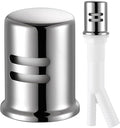 Dishwasher Air Gap Cover, Dishwasher Air Gap Cap for Kitchen Sink, Solid Brass Dishwasher Overflow Vent Cap Replacement Kit, Polished Nickel