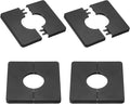 PATIKIL Wall Split Flange 86mm / 3.4" OD, 4 Pcs Square Escutcheon Plate Cover PPR Plumbing Cover Plates with Self-Adhesive Tape for 33mm / 1.3" Dia Water Pipe Faucet, Black