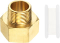 PATIKIL Brass Pipe Fitting, 1Pcs 3/4" NPT Male to 1" NPT Female Pipe Reducer Adapter Extension Connectors Brass Fittings for Water Gas Refrigeration