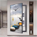 Fuse Box Cover Cabinet, Breaker Box Cover, Decorative Painting of Electricity Meter with Clock, Wall Mounted Hide Electrical Panel Cover Decorative,G,60x120cm