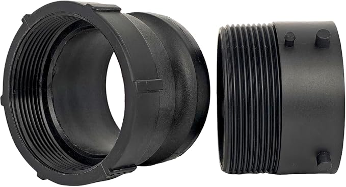 360785 Waste Master RV Sewer Hose Male Bayonet Fitting Converter for Recreational Vehicle Travel Trailer Camper NPT Conversion Black