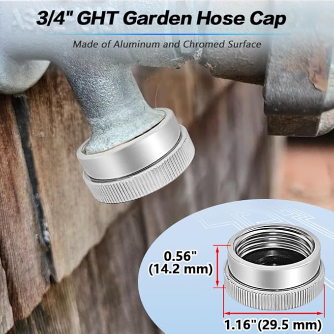 1PCS Vacuum Breaker Replacement Kit (Fine Thread), ASSE 1019-A Vacuum Breaker Repair Kit, Anti siphon Valve Repair kit, Ｏutdoor Faucet Repair kit with 3/4" GHT Garden Hose End Cap