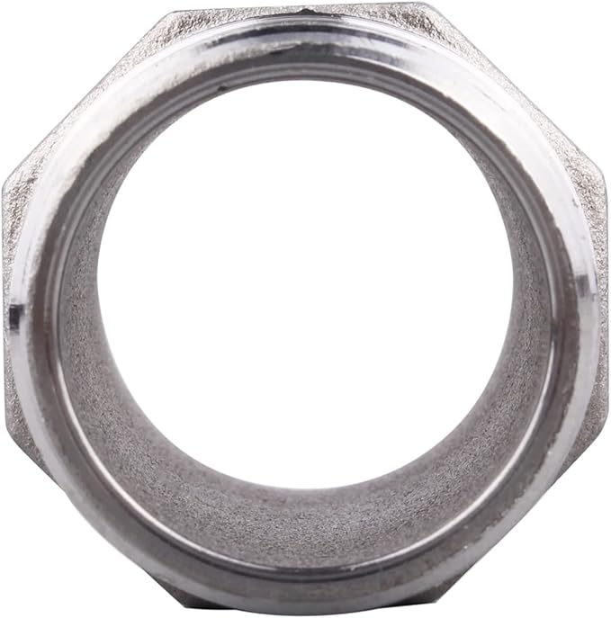 Hex Nipple 1 Inch Male NPT - DERPIPE Stainless Steel 304 Threaded Pipe Fitting for Brew Kit, Home Piping Application(Pack of 2)