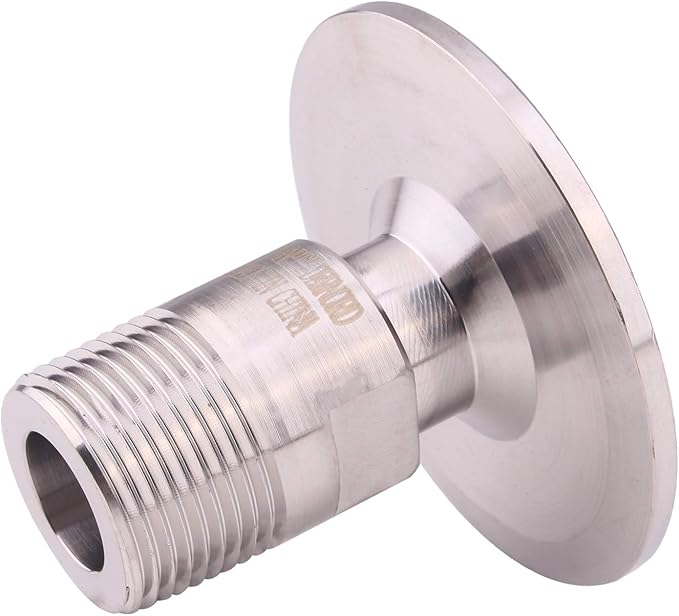 DERNORD 2'' Tri clamp Adapter to 3/4 inch MNPT Thread Ferrule Sanitary Pipe Fitting